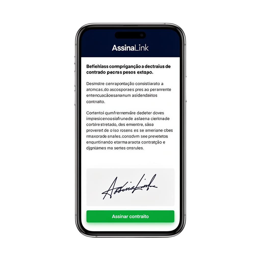 Tela de assinatura no celular